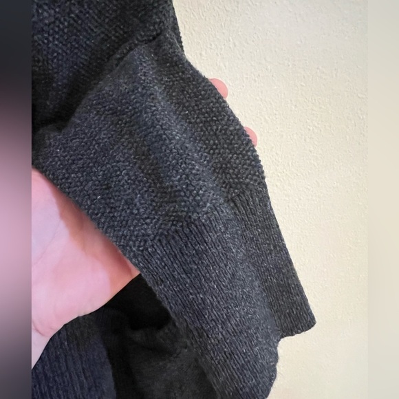 LOFT Dark Gray Cowl Neck Wool Cardigan with Pockets Size Medium EUC - Picture 4 of 5